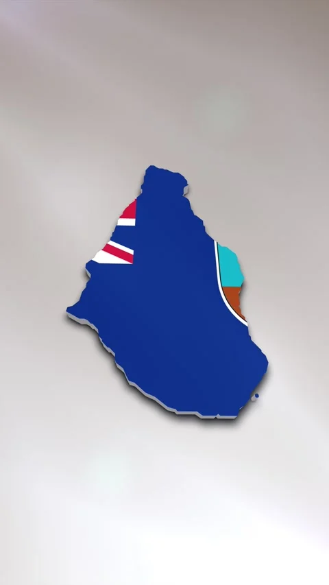 Montserrat Flag on Map Stock Footage 278219820