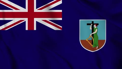 Montserrat flag Waving Stock-Footage 294133834