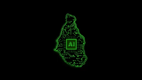Montserrat Map AI Chipset Technology Opener Vídeo Stock 337082581