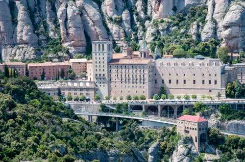 Montserrat monastery Stock Photos