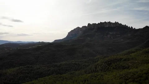 Montserrat mountain 4K drone view Stock Footage 276734981