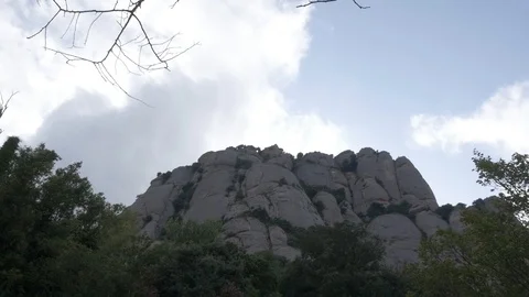 Montserrat mountain peak 06 Stock Footage 106991920