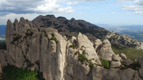 Montserrat Mountain Range Video stock 86643192