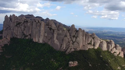 Montserrat Mountain Range Spain Stock Footage 86560233