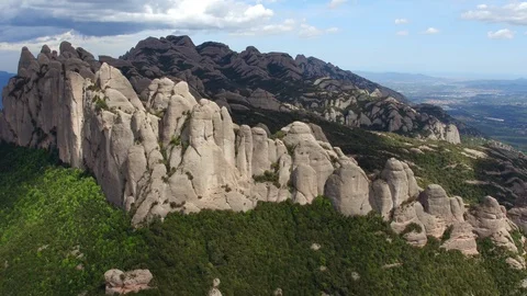 Montserrat Mountain Range Spain Stock Footage 86562974