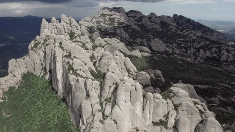 Montserrat Mountain Range Spain Stock Footage 86565709