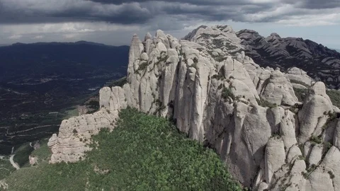 Montserrat Mountain Range Spain Stock Footage 86569250