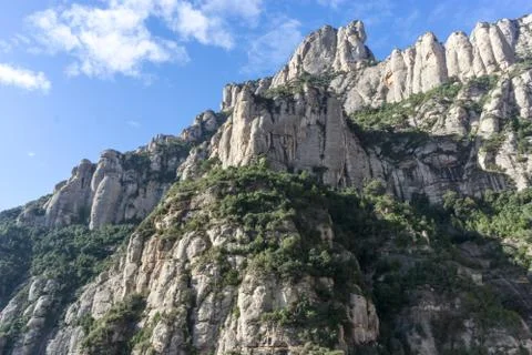 Montserrat mountain range view Stock Photos