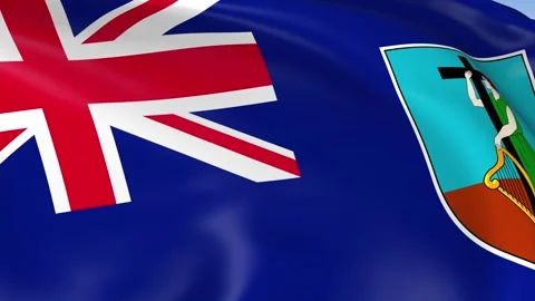 Montserrat Waving Flag Background Loop Stock Footage 317848040