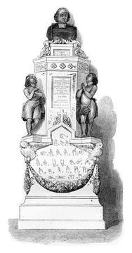 The monument of Abbe Epee in one of the chapels of Saint-Roch in Paris, vi... Foto stock