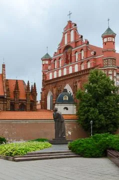 Monument to Adam Mickiewicz Stock Photos