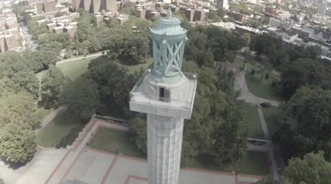 Monument aerial in brooklyn Stock Footage 39742209