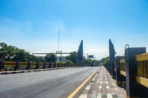 A monument and border gate between the city of Surabaya and Gresik Regency .. Stock Photos