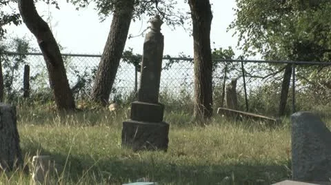 Monument at Antioch Colony Cemetery Stock Footage 10572053