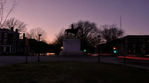 Monument Ave 2 by Night Stock Footage 10804889