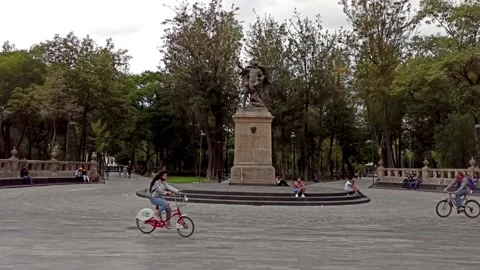 Monument to beethoven, located next to the palace of fine arts Stock Footage 148158310