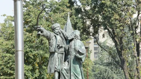 Monument in Belgrade Stock Footage 53292545