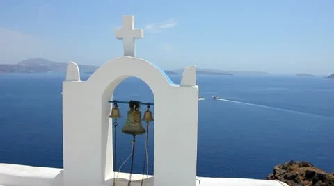 Monument with a bells Stock Footage 24633386