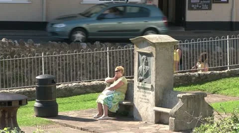 Monument Bench Video stock 18009940