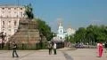Monument to Bogdan Khmelnitsky on Sofiyskaya square in Kiev, Ukraine HD Footage