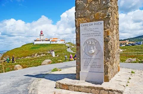 The monument on Cape Roca Stock Photos