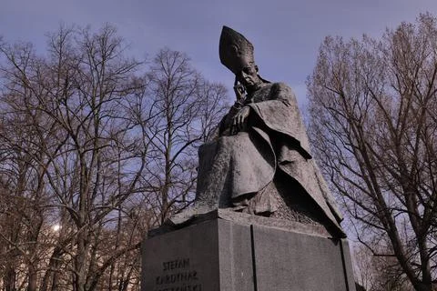 Monument to the cardinal Stock Photos