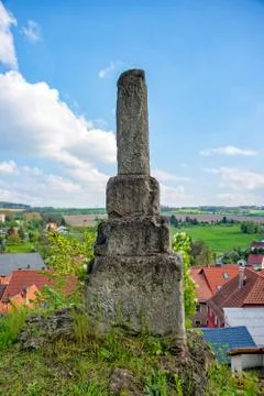 Monument to the Castle of Ranis Stock Photos