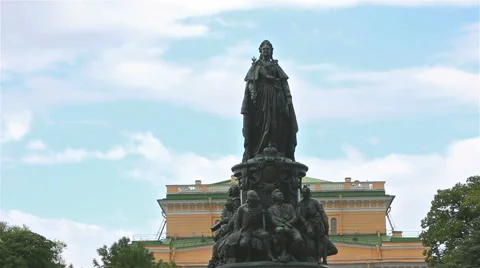 Monument to Catherine the Great Stock Footage 54176045