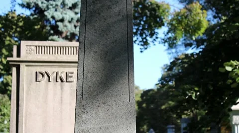 Monument In A Cemetery Stock Footage 42705397