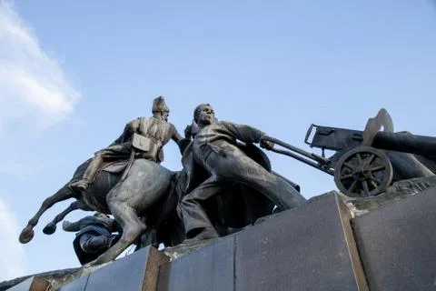 Monument to Chapaev in Samara Stock Photos