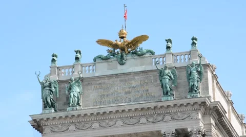 Monument in city Vienna Stock Footage 54117073
