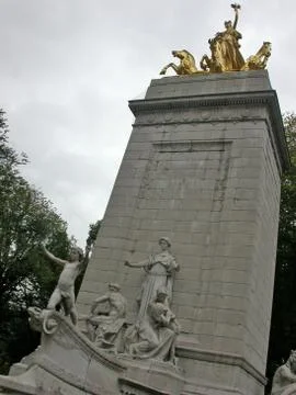 Monument on Columbus Square Stock Photos
