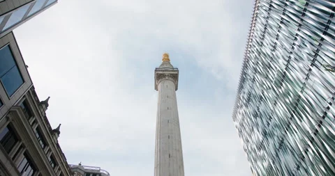 Monument Column to the Great Fire of London, United Kingdom Vídeo Stock 288183189