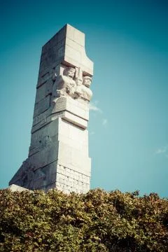 Monument commemorating first battle of Second World War and Polish Defense Wa Stock-Fotos