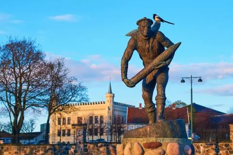 Monument commemorating the heroic work done by the Norwegian merchant navy in Stock Photos