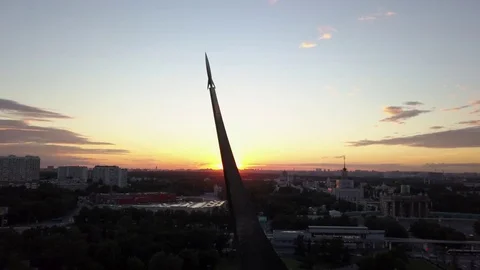 Monument to the conquerors of space 库存影片 81634963