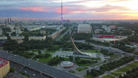 Monument to the conquerors of space 库存影片 81635111