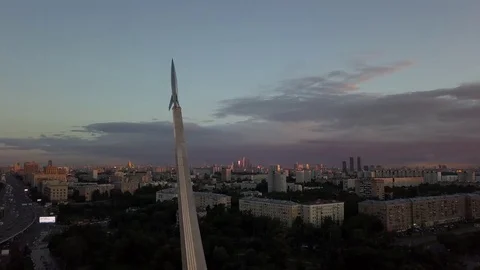 Monument to the conquerors of space 库存影片 81635128