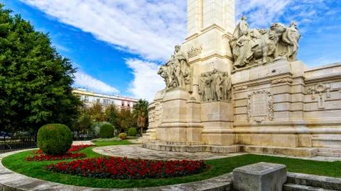 Monument to the Constitution of 1812 Side View Cadiz Stock Photos
