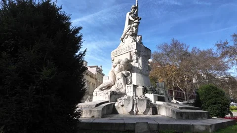 Monument to the Dead of the Great War on Avenida da Liberdade Stock Footage 297635085
