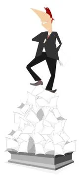 Monument dedicated to bureaucracy Stock Illustration