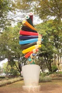 A monument depicting intelligence Stock Photos