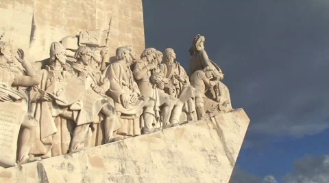 Monument to the discoveries in Lisbon Video stock 265481