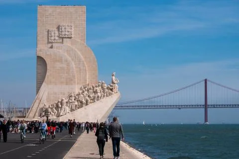 Monument to the Discoveries Stock Photos