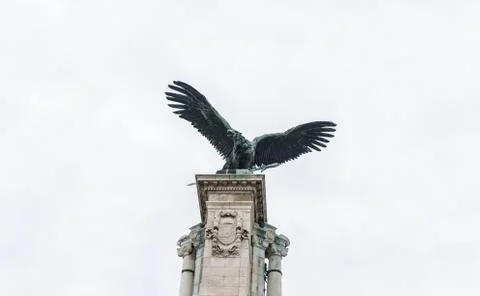 Monument of eagle in budapest Stock Photos