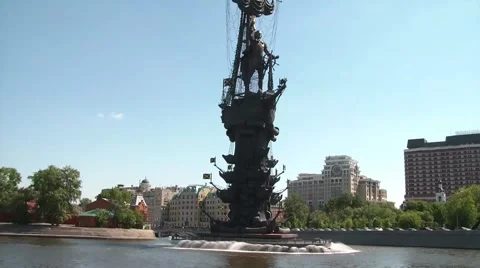 Monument To Emperor Peter. Part 3 Stock Footage 5736830