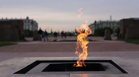 Monument. Eternal flame Stock Footage 50962971