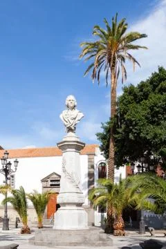 A Monument to Explorer Christopher Columbus in Las Palmas De Gran Canaria Foto stock