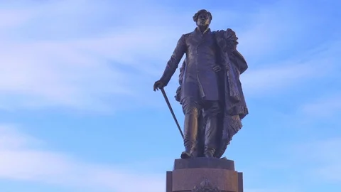 The monument to the first Governor Stock Footage 70539036