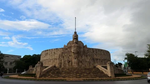 Monument to the Flag at Paseo de Montejo timelapse Stock Footage 86721689